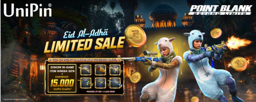 Sambut Eid Al-Adha Limited Sale Point Blank: Dapatkan Diskon s.d. 50% + Cashback Spesial di UniPin!